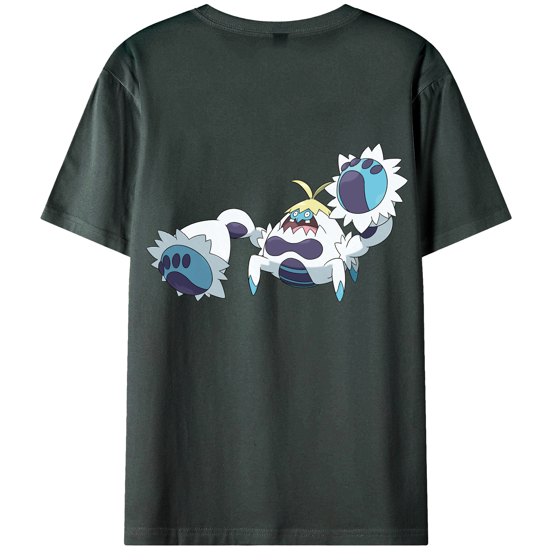 （画像用） ポケットモンスター Pokémon 綿100％ メンズ半袖Tシャツ（バックプリント） 通気性